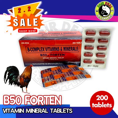 b50 for gamefowl|B50/Forten 1 box 200 tabs for Gamefowls .